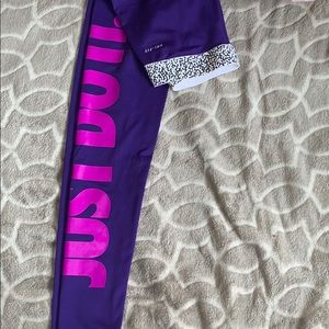 Nike, dry-fit purple leggings